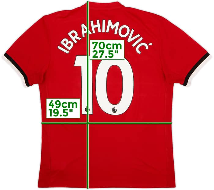 2017-18 Manchester United Home Shirt Ibrahimovic #10 - 5/10 - (M)