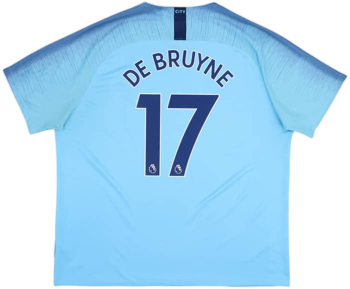 2018-19 Manchester City Home Shirt De Bruyne #17 - 8/10 - (XXL)