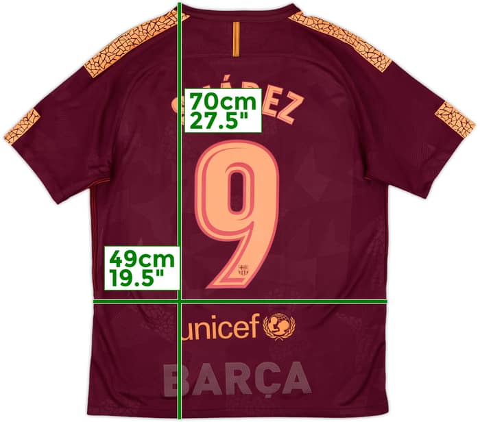 2017-18 Barcelona Third Shirt Suarez #9 - 8/10 - (M)