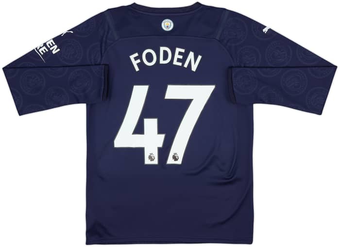 2021-22 Manchester City Third L/S Shirt Foden #47 - 8/10 - (S)