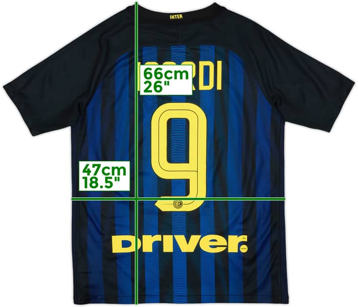 2016-17 Inter Milan Home Shirt Icardi #9 - 8/10 - (XL.Boys)
