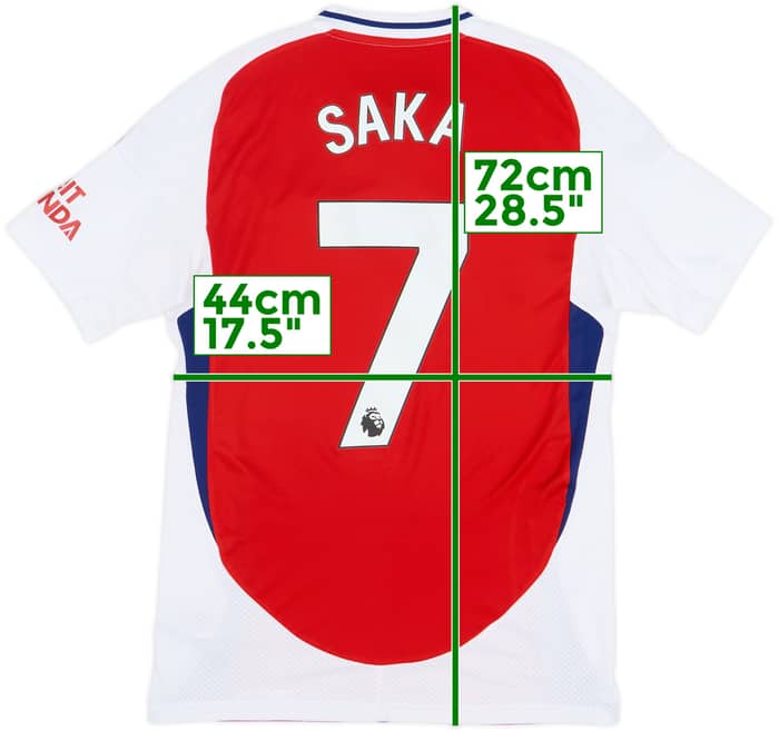 2024-25 Arsenal Home Shirt Saka #7 - 7/10 - (S)