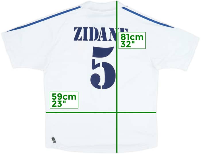 2001 Real Madrid Home Shirt Zidane #5 - 4/10 - (XL)