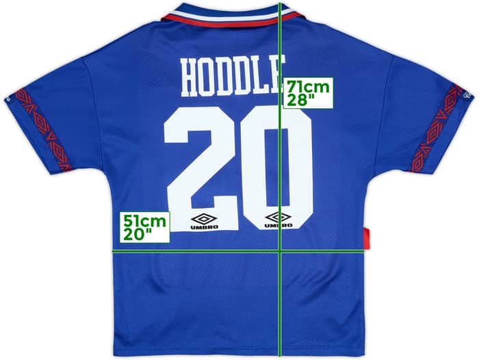 1993-94 Chelsea Home Shirt Hoddle #20 - 8/10 - (M)