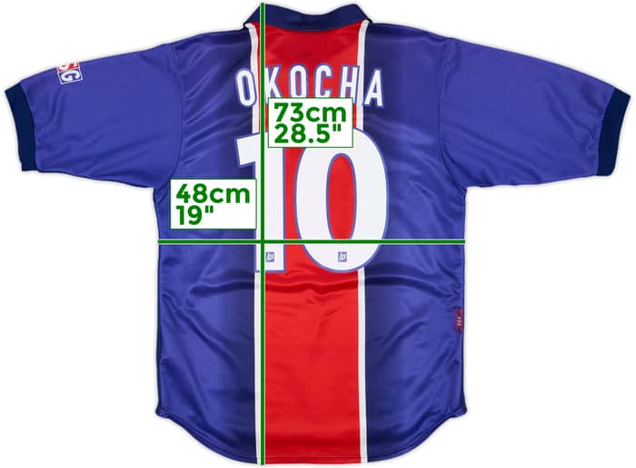 1998-99 Paris Saint-Germain Home Shirt Okocha #10 - 9/10 - (S)