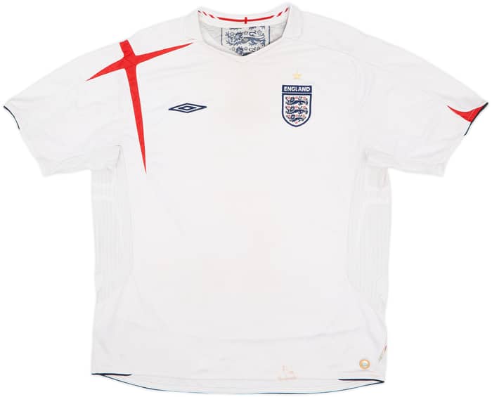 2005-07 England Home Shirt - 5/10 - (XXL)
