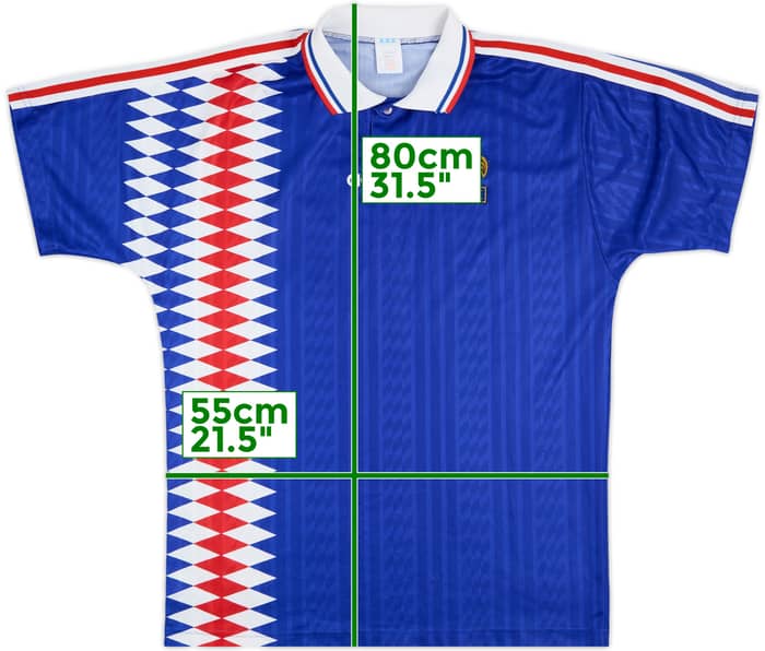 1994-96 France Home Shirt #7 - 8/10 - (L/XL)