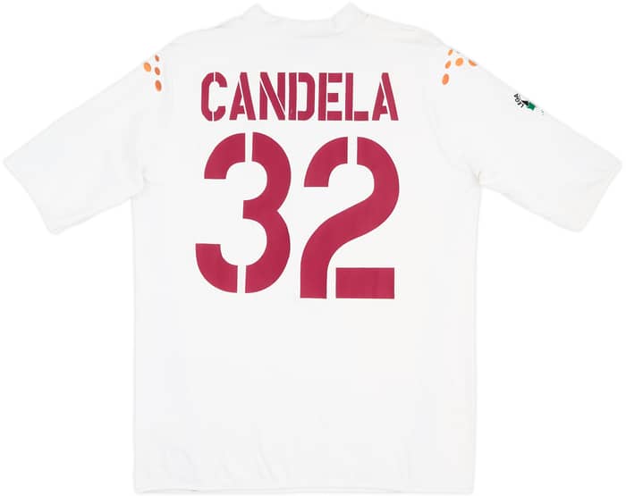 2003-04 Roma Match Issue Away Shirt Candela #32