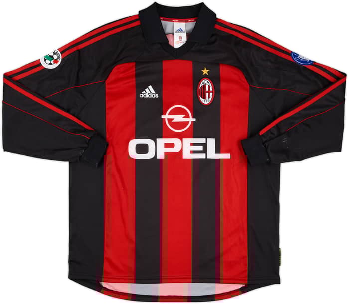 2000-02 AC Milan Match Issue Home L/S Shirt Gattuso #8