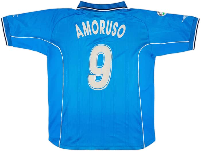 2000-01 Napoli Match Issue Home Shirt Amoruso #9