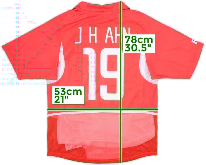2002-03 South Korea Player Issue Home Shirt J.H.Ahn #19 - 8/10 - (M)