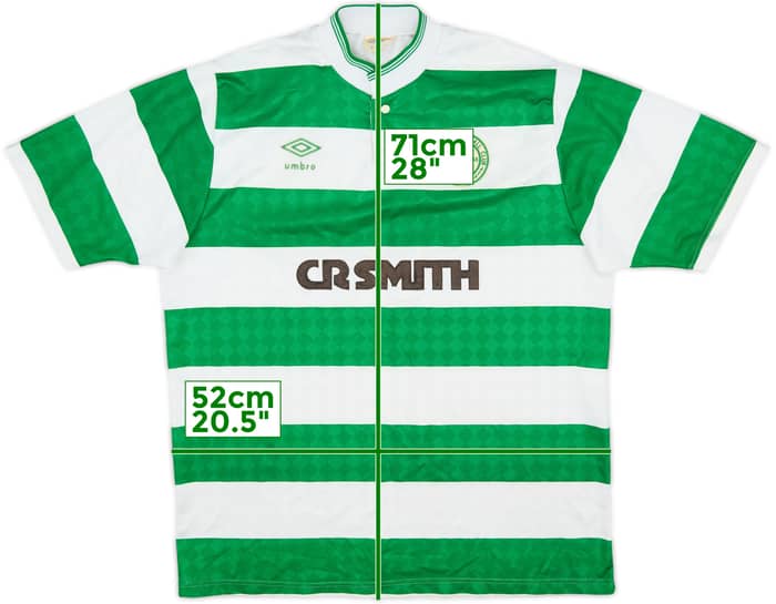 1987-89 Celtic Centenary Home Shirt - 8/10 - (M)