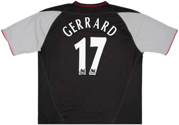 2002-04 Liverpool Away Shirt Gerrard #17 - 8/10 - (XXL)
