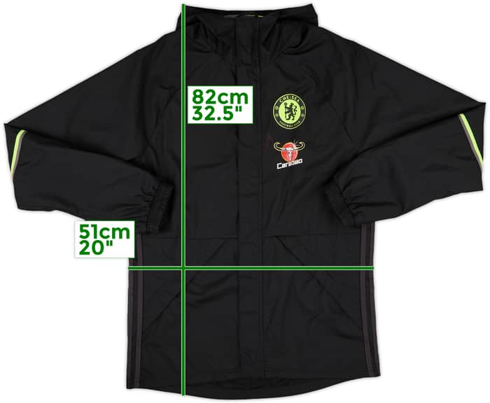 2016-17 Chelsea adidas Hooded Rain Jacket - 6/10 - (S)