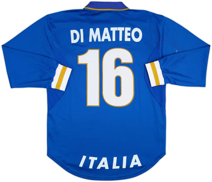 1996-97 Italy Player Issue Home L/S Shirt Di Matteo #16 - 5/10 - (L)