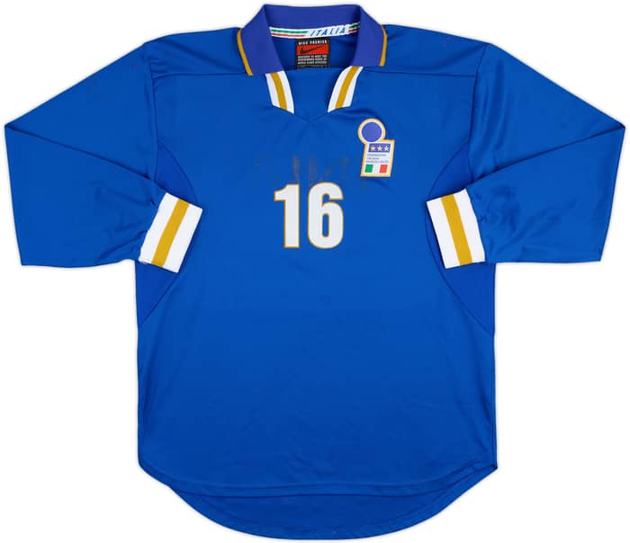1996-97 Italy Player Issue Home L/S Shirt Di Matteo #16 - 5/10 - (L)
