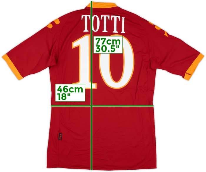 2009-10 Roma Home Shirt Totti #10 - 7/10 - (M)