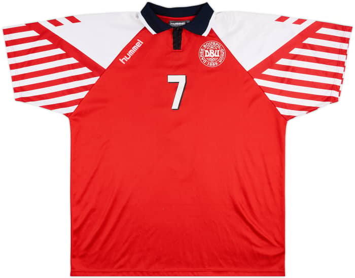 2001-02 Denmark Retro Euro '92 Home Shirt Jensen #7 - 7/10 - (XXL)