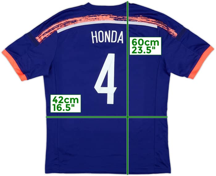 2013-15 Japan Home Shirt Honda #4 - 7/10 - (XL.Boys)
