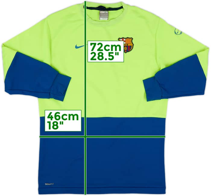 2009-10 Barcelona Nike Sweat Top - 7/10 - (XL.Boys)