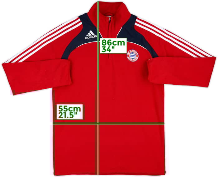 2008-09 Bayern Munich adidas 1/4 Zip Fleece Top - 9/10 - (L)