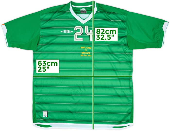 2004 Ireland Player Issue Home Shirt #24 - 6/10 - (XXL)