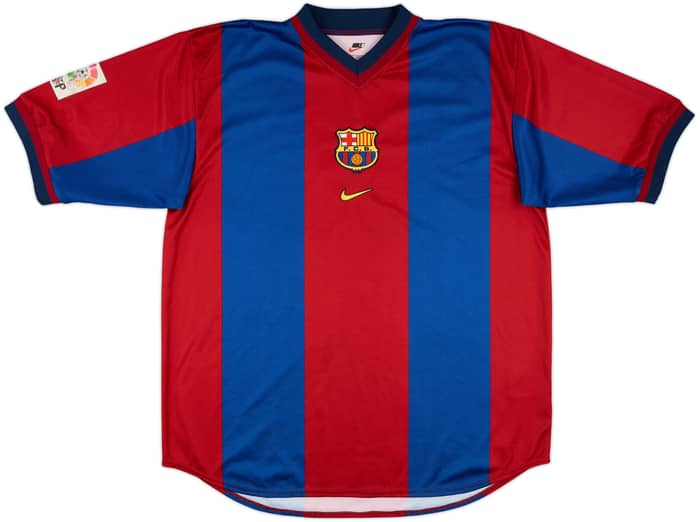 1998-99 Barcelona Player Issue Home Shirt Reiziger #2 - 6/10 - (XL)