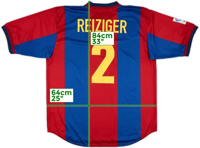 1998-99 Barcelona Player Issue Home Shirt Reiziger #2 - 6/10 - (XL)