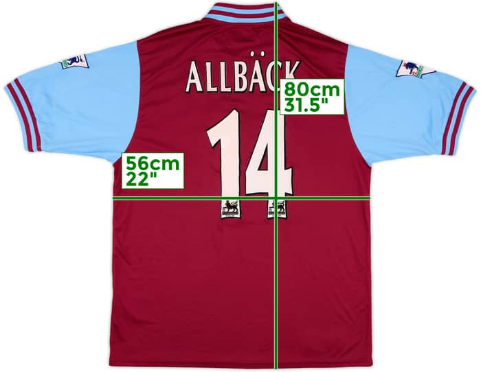 2002-03 Aston Villa Match Issue Signed Home Shirt Allback #14