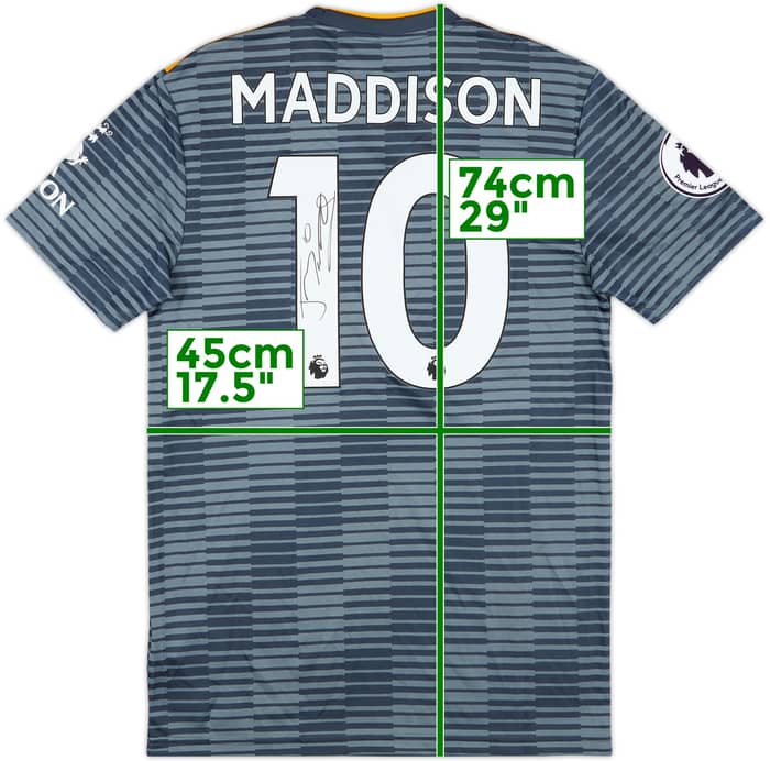 2018-19 Leicester Match Issue Signed Away Shirt Maddison #10