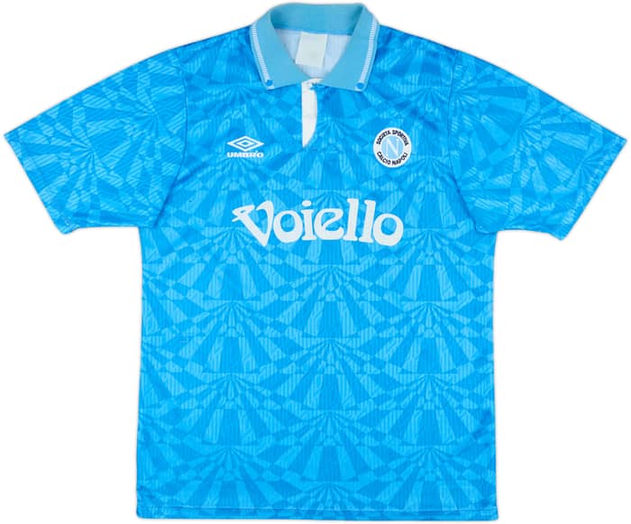 1991-93 Napoli Match Issue Home Shirt #14