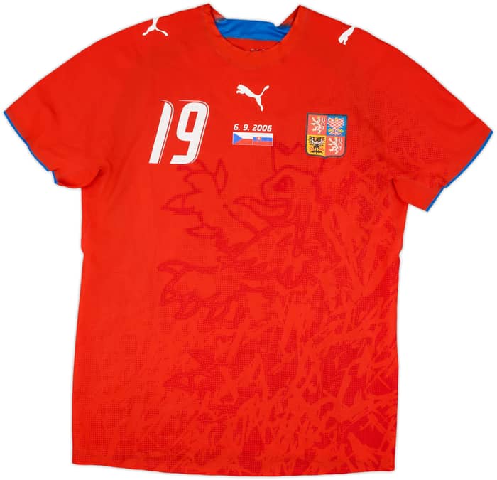 2006 Czech Republic Match Issue Home Shirt Zapotocny #19