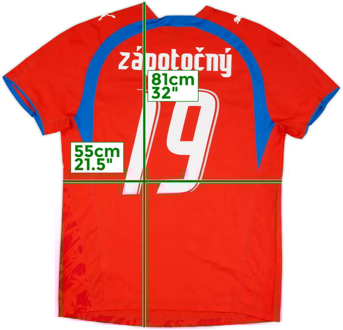 2006 Czech Republic Match Issue Home Shirt Zapotocny #19