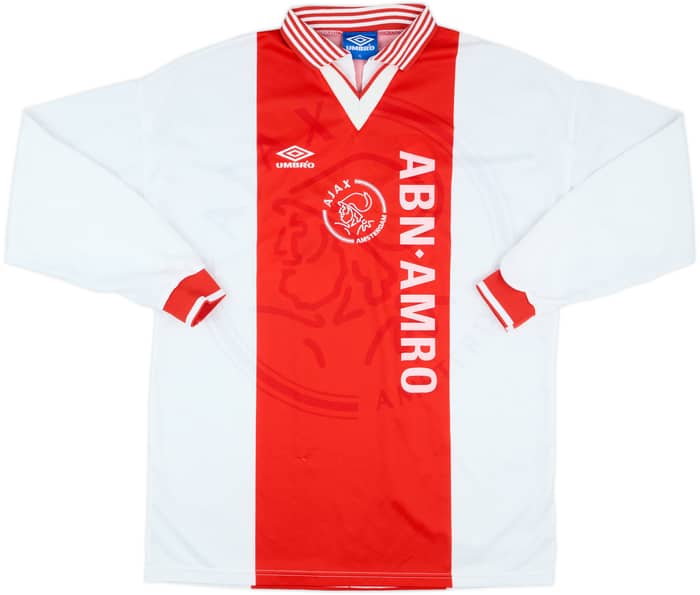 1995-96 Ajax Match Issue Home L/S Shirt #16