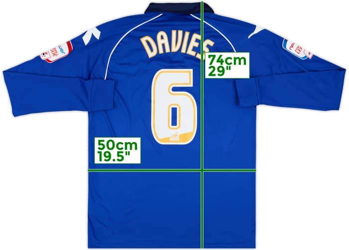 2012-13 Birmingham Home L/S Shirt Davies #6 - 8/10 - (S)