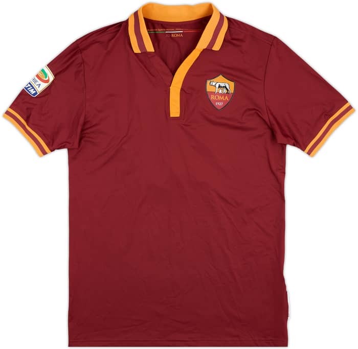 2013-14 Roma Signed Home Shirt Totti #10 - 8/10 - (L)