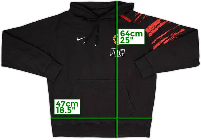 2007-08 Manchester United Nike Hooded Sweat Top - 7/10 - (XL)