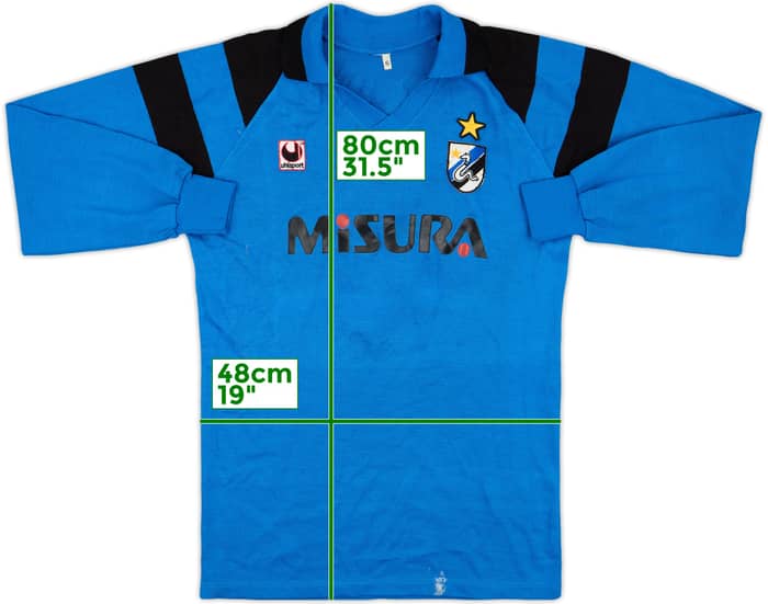 1988-89 Inter Milan Uhlsport Training L/S Shirt #6 - 8/10 - (L)