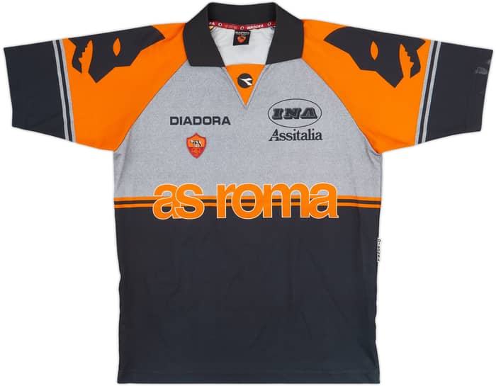 1997-98 Roma Diadora Training Shirt - 8/10 - (L)
