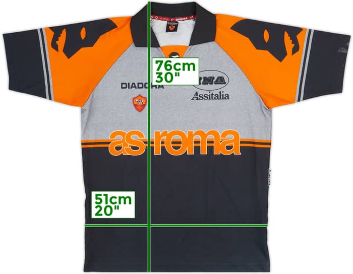 1997-98 Roma Diadora Training Shirt - 8/10 - (L)