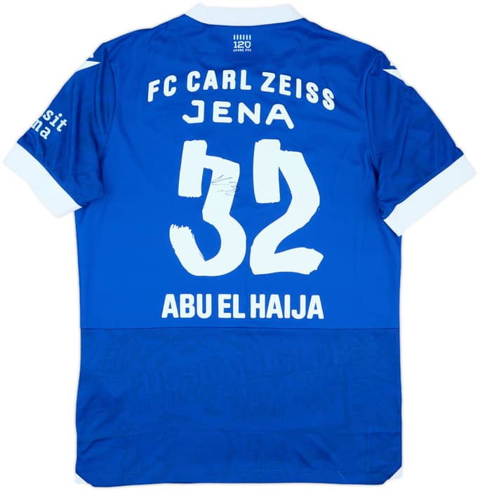 2023-24 Carl Zeiss Jena Match Issue Signed Home Shirt Abu El Haija #32