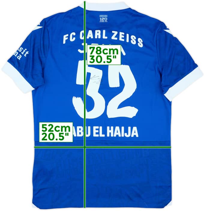 2023-24 Carl Zeiss Jena Match Issue Signed Home Shirt Abu El Haija #32