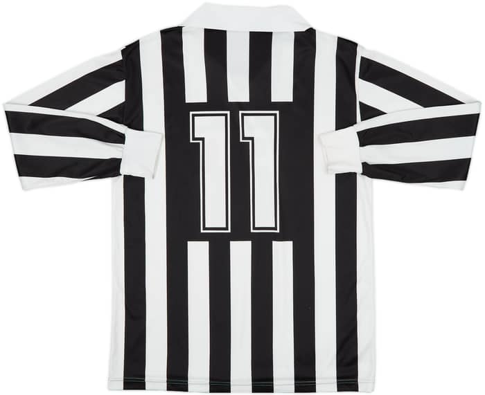 1989-90 Juventus Basic Home L/S Shirt #11 - 7/10 - (L)