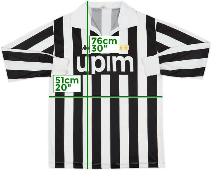 1989-90 Juventus Basic Home L/S Shirt #11 - 7/10 - (L)