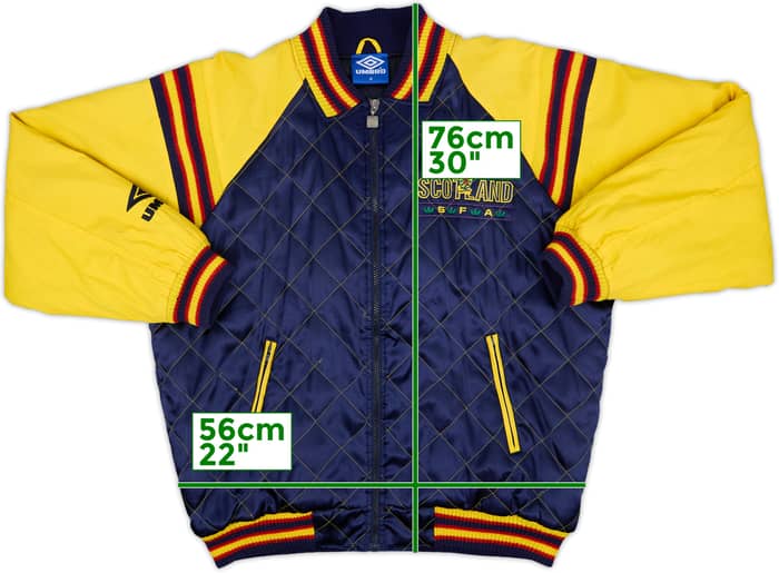 1994-96 Scotland Umbro Padded Track Jacket - 8/10 - (M)