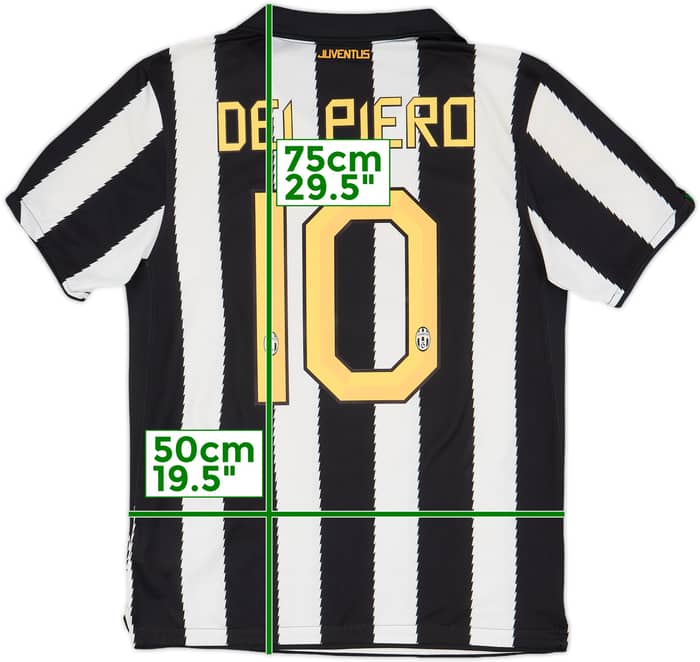 2010-11 Juventus Home Shirt Del Piero #10 - 6/10 - (M)