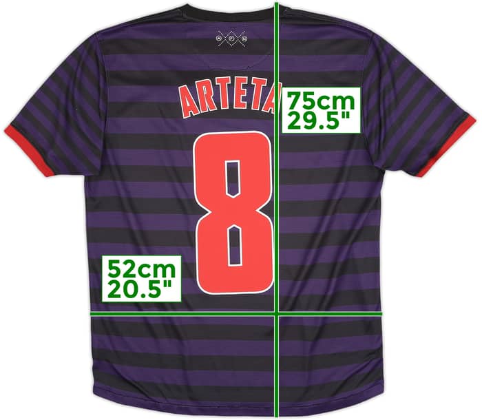 2012-13 Arsenal Away Shirt Arteta #8 - 5/10 - (L)