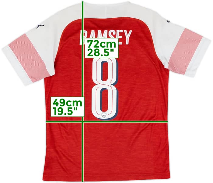 2018-19 Arsenal Home Shirt Ramsey #8 - 6/10 - (M)