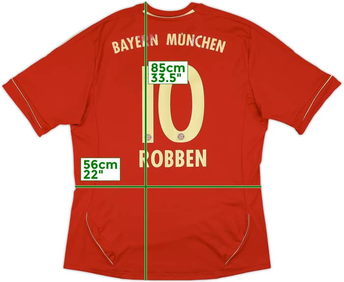 2011-13 Bayern Munich Home Shirt Robben #10 - 6/10 - (XL)