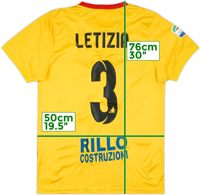 2017-18 Benevento Home Shirt Letizia #3 - 7/10 - (L)